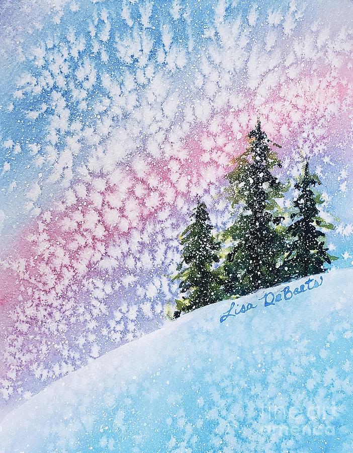 Just beginning to snow Painting by Lisa Debaets