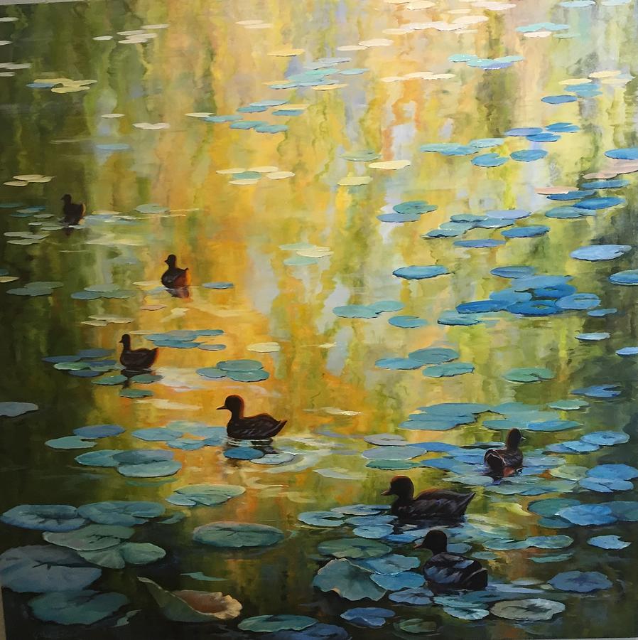 Just Ducky Painting by Judy Rixom