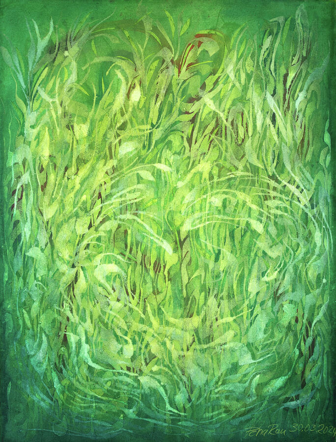 Just in Green Painting by Petra Rau Just in Green Painting by Petra Rau