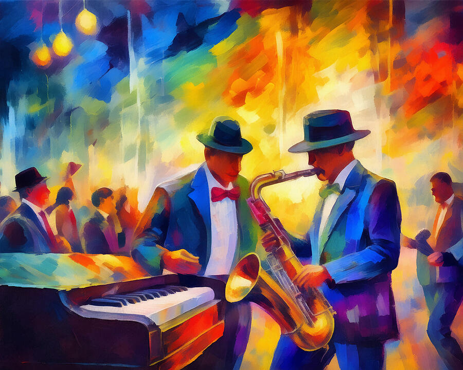 Just Jazz Colorful Painting Painting by Dan Sproul Just Jazz Colorful Painting Painting by Dan Sproul