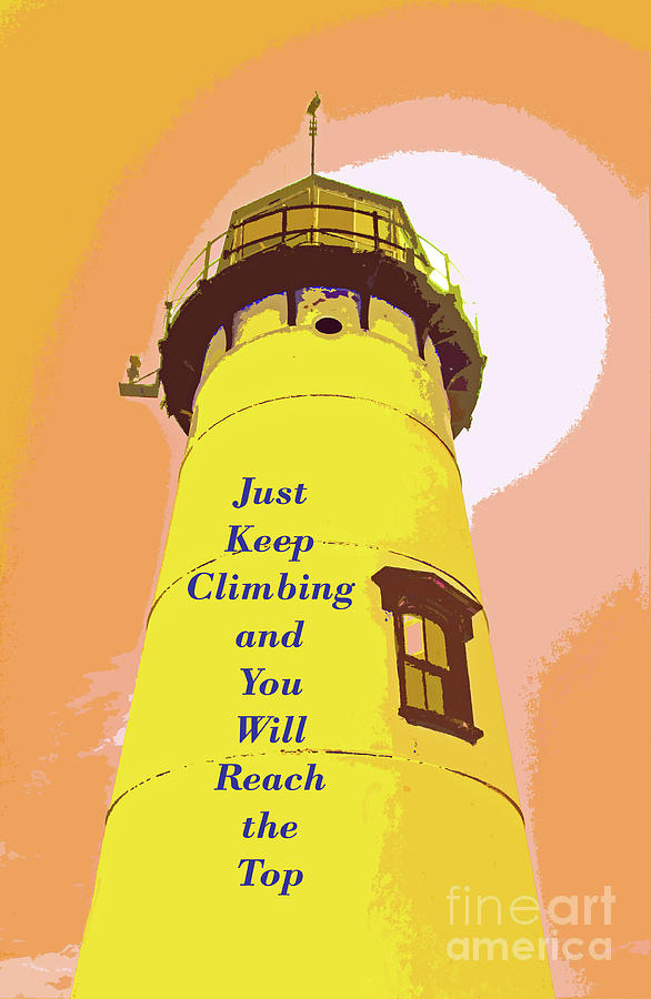 Just Keep Climbing Poster Mixed Media by Sharon Williams Eng