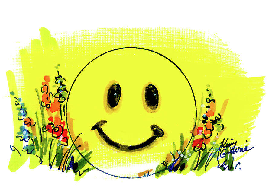 Just Keep Smiling Smiley Face Imogi Painting Painting