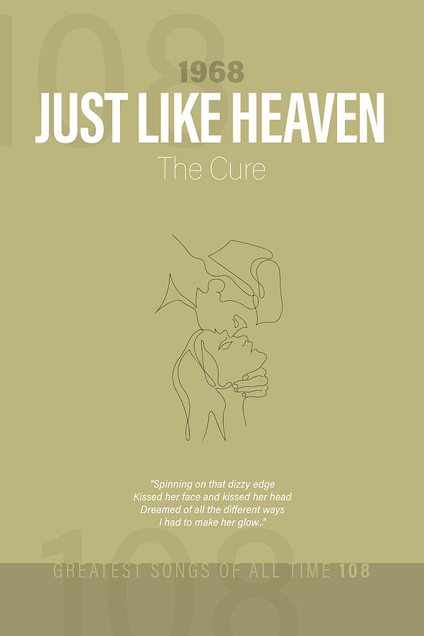 Just Like Heaven The Cure Minimalist Song Lyrics Greatest Hits of All