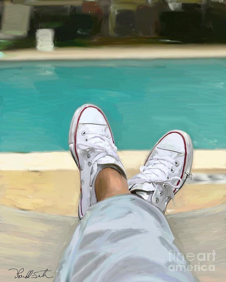 Just me and my Chucks Digital Art by D Powell-Smith