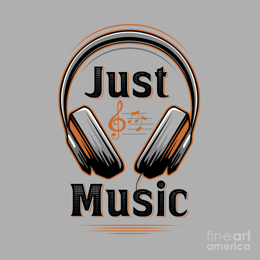 Just Music Grey Digital Art by Manos Chronakis