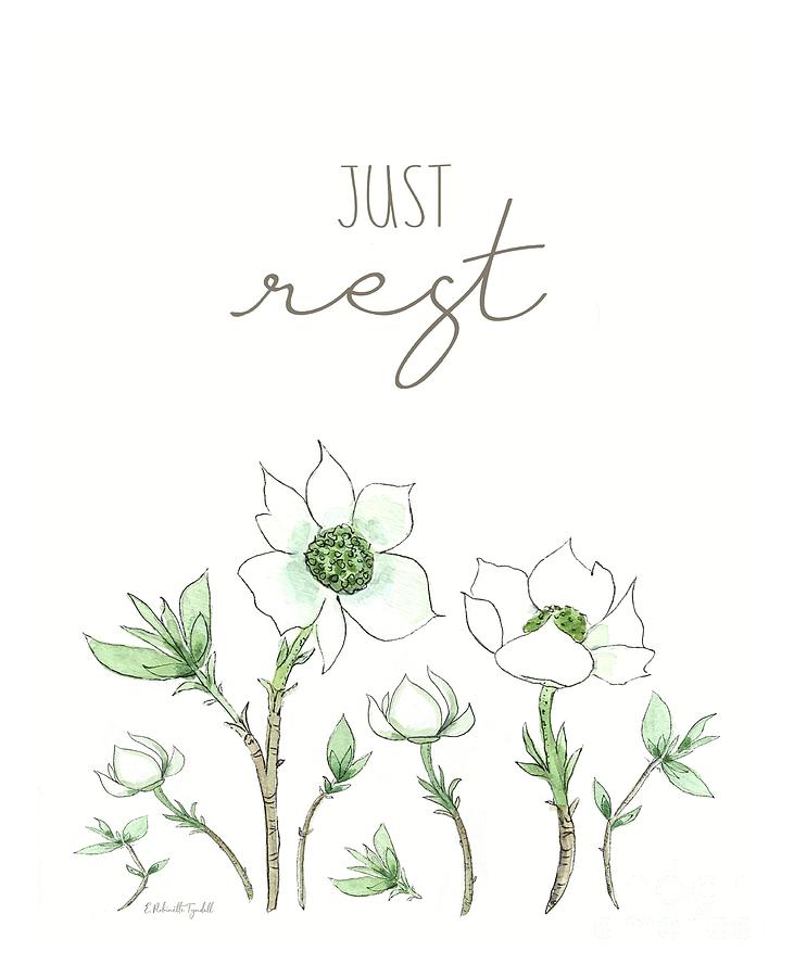 Just Rest Floral Painting by Elizabeth Robinette Tyndall