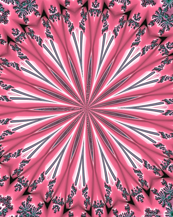 Just Rosy Kaleidoscope Digital Art by Cindys Creative Corner