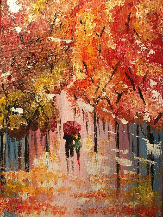 Tree Painting - Just the Two of Us by Ishita Rastogi