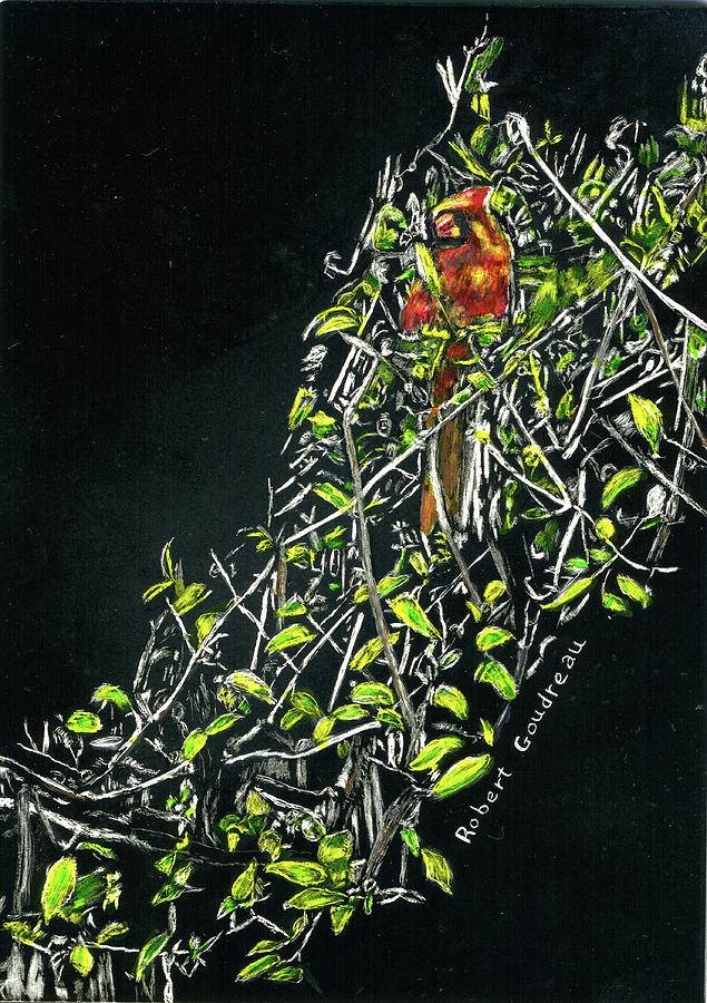 Just Visiting Painting by Robert Goudreau Just Visiting Painting by Robert Goudreau