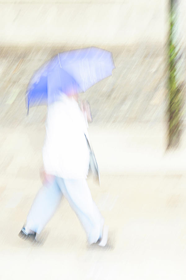 Umbrella Photograph - Just Walkin In The Rain by Hugh Warren