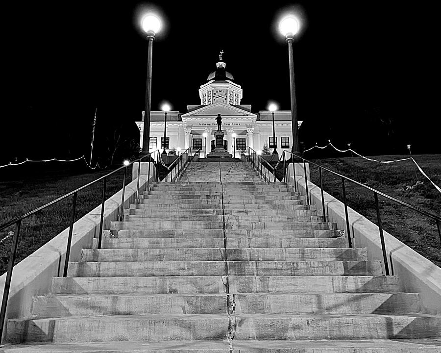 Justice on the Hill BW Photograph by Lee Darnell