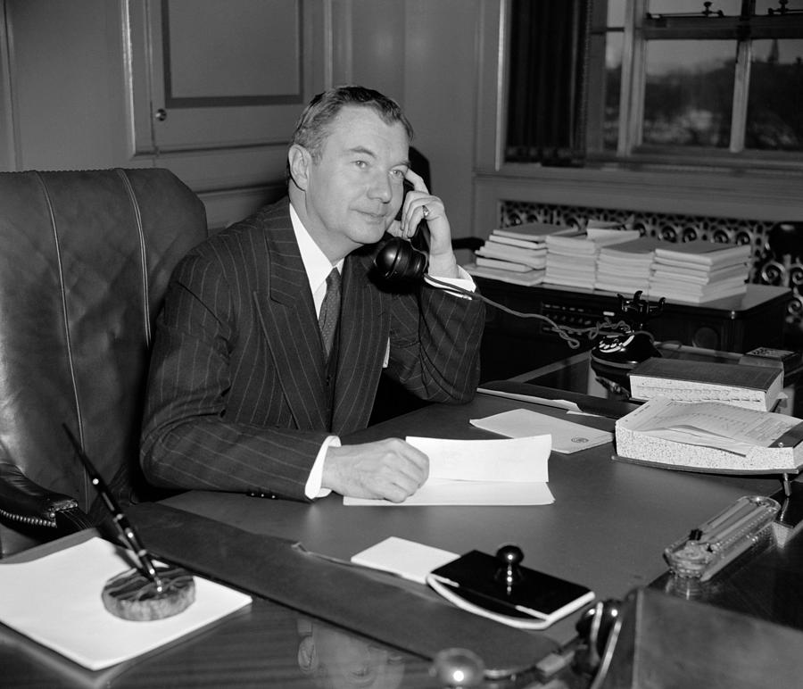 Justice Robert H. Jackson - Circa 1940 Photograph by War Is Hell Store