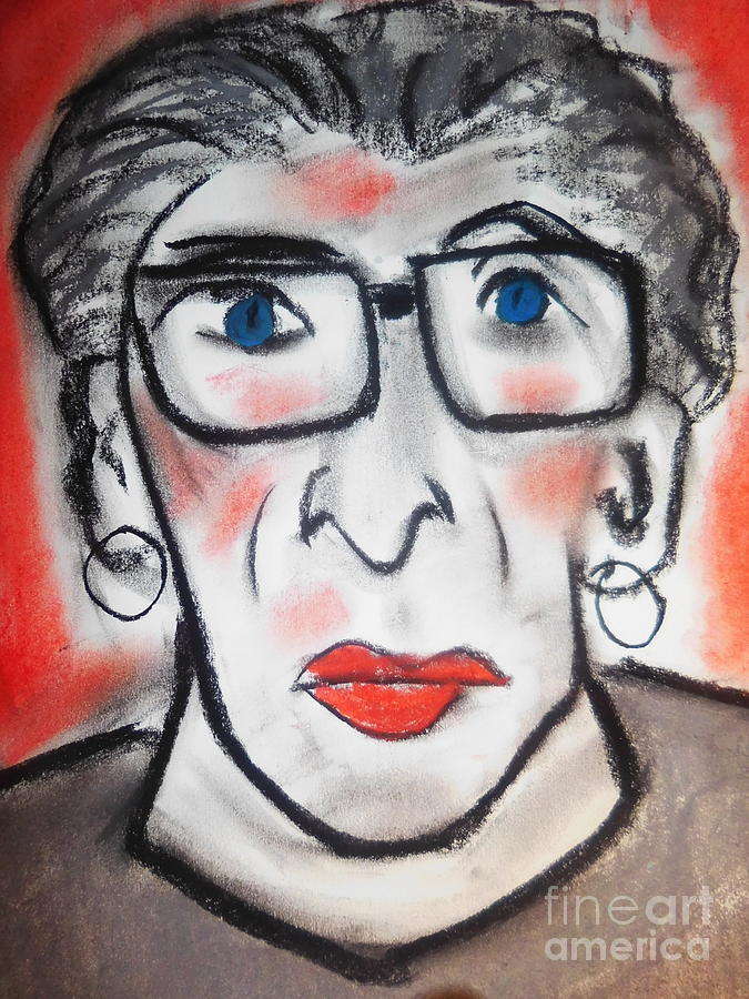 Justice Ruth Bader Ginsberg Pastel by Phil Gioldasis