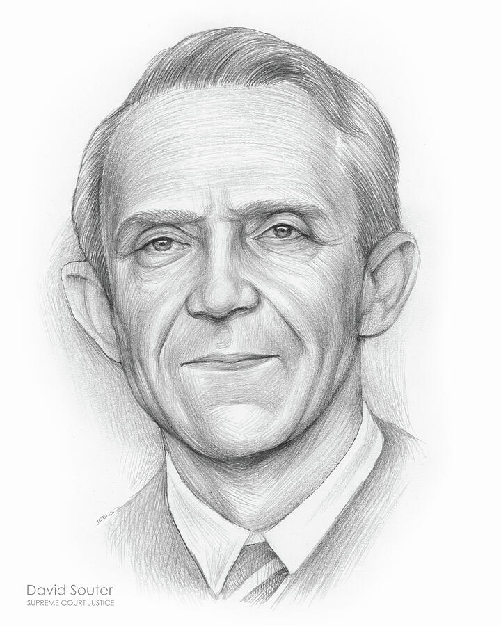 New Hampshire Drawing - Justice Souter by Greg Joens New Hampshire Drawing - Justice Souter by Greg Joens