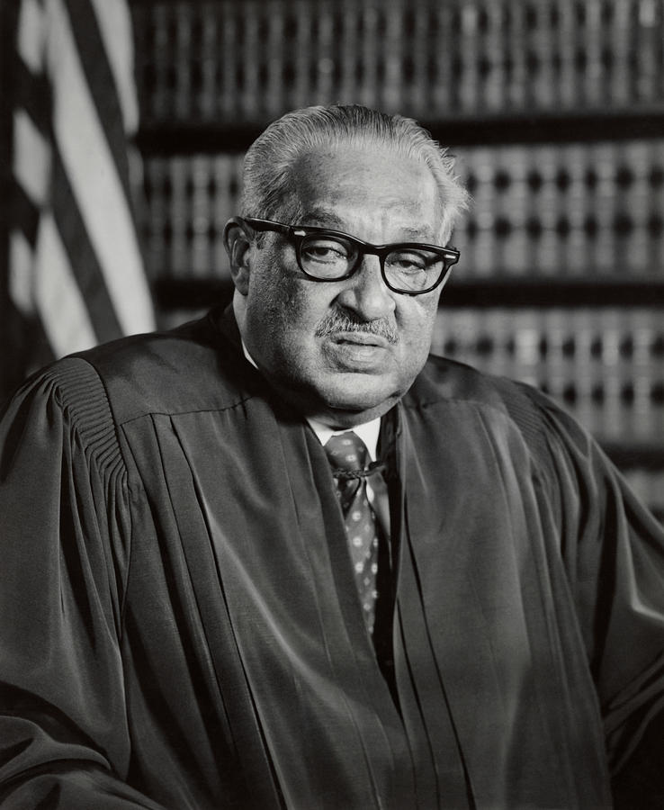 Justice Thurgood Marshall Official Portrait - 1976 Photograph by War Is Hell Store