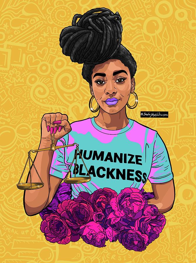 Justice Digital Art - Justice Yellow  by Shonte Young Williams