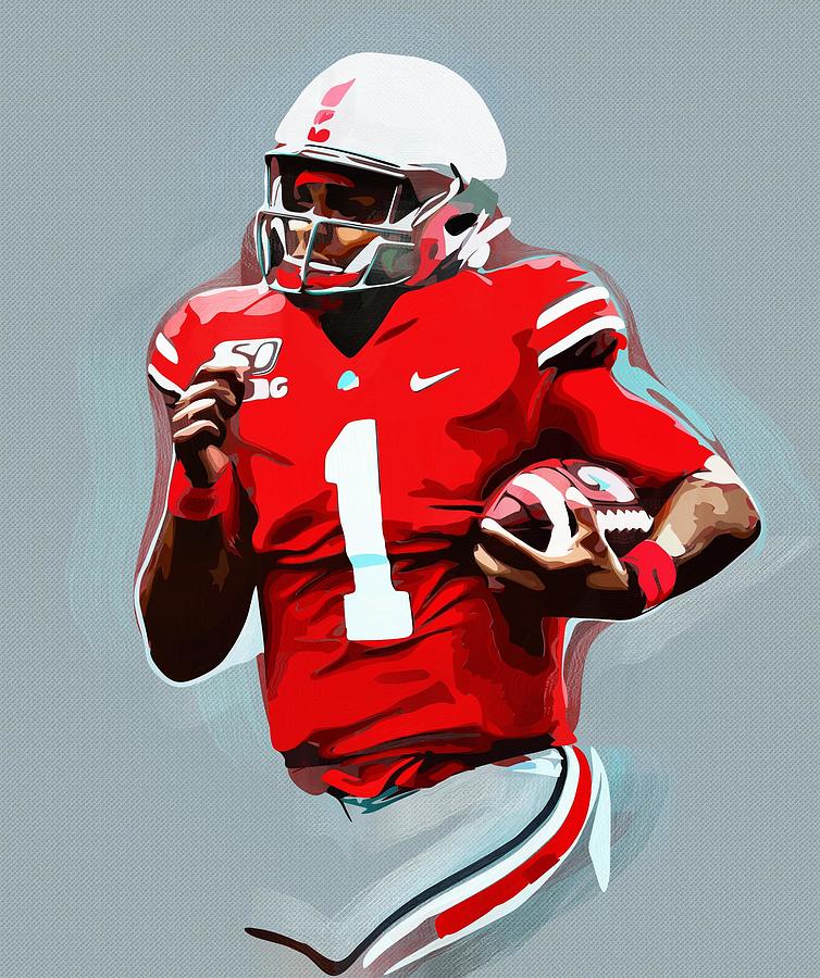 Download Ohio State Quarterback Justin Fields Wallpaper