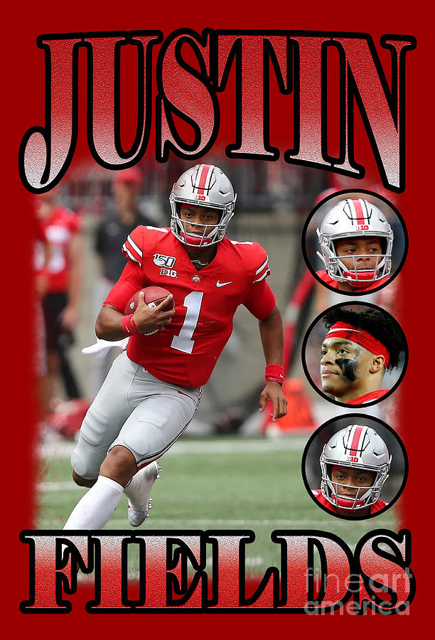 Justin Fields Digital Art by Rosiana Rosiana | Pixels