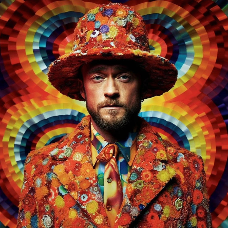 Justin Timberlake as the superb psychedelic by Asar Studios Painting by ...