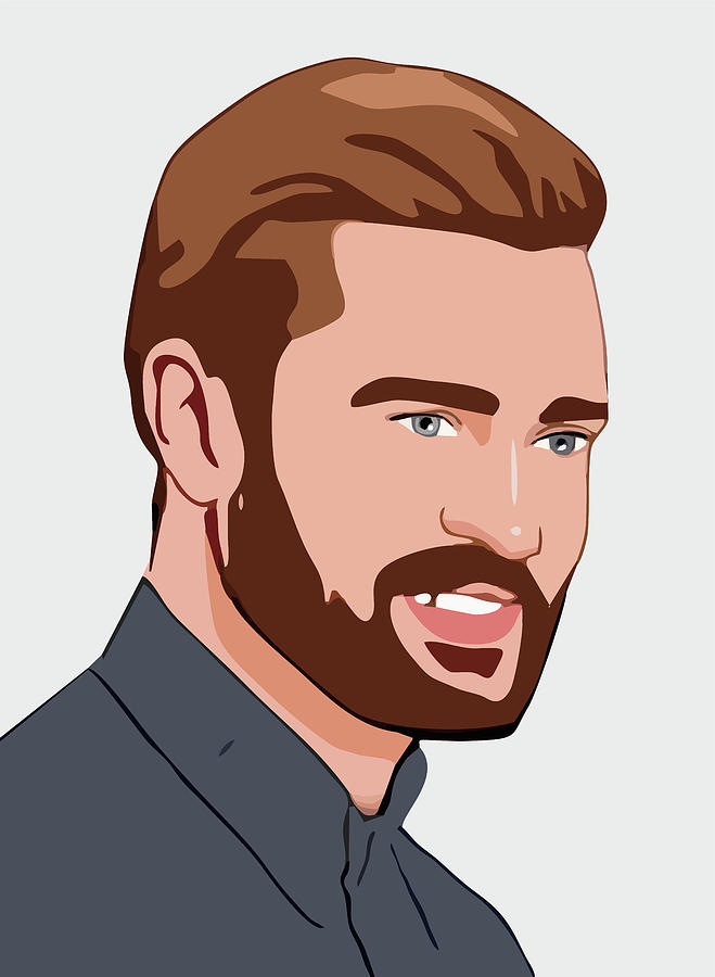 Justin Timberlake Cartoon Portrait 2 Digital Art by Ahmad Nusyirwan - Fine  Art America