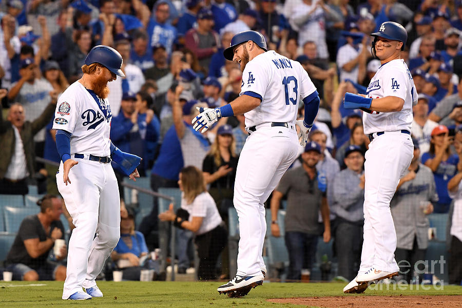 Justin Turner, Max Muncy, And Joc Pederson Photograph by Harry How Justin Turner, Max Muncy, And Joc Pederson Photograph by Harry How