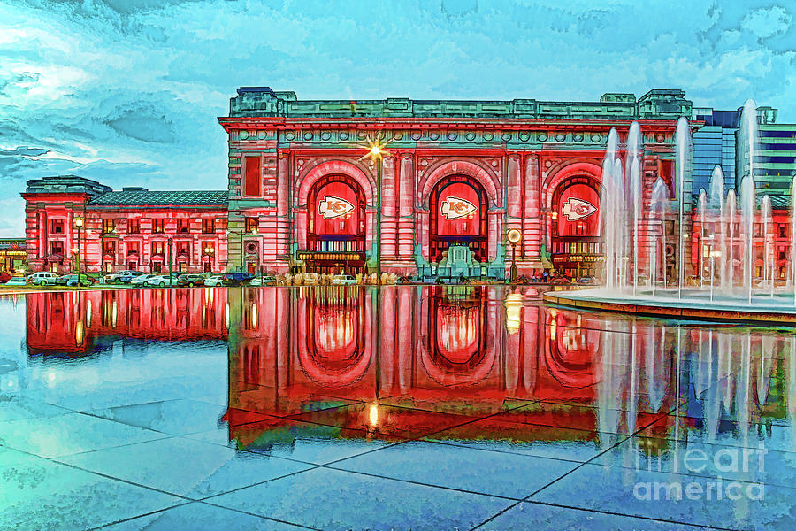 K C Union Station Red Friday DWC Digital Art by Kevin Anderson