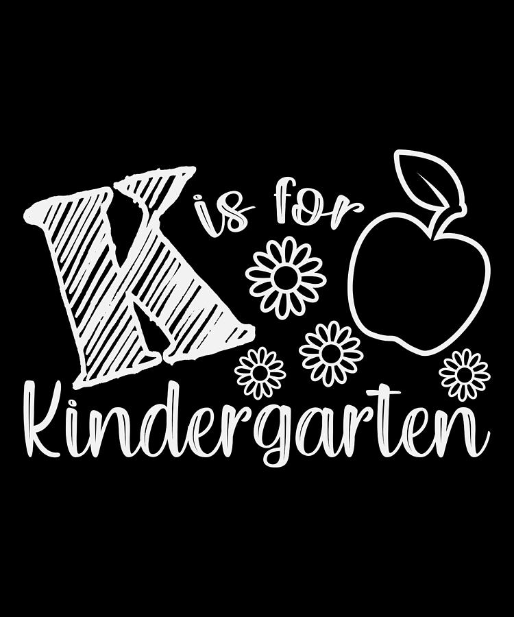 K is for Kindergarten graphic design Digital Art by Licensed art | Fine ...