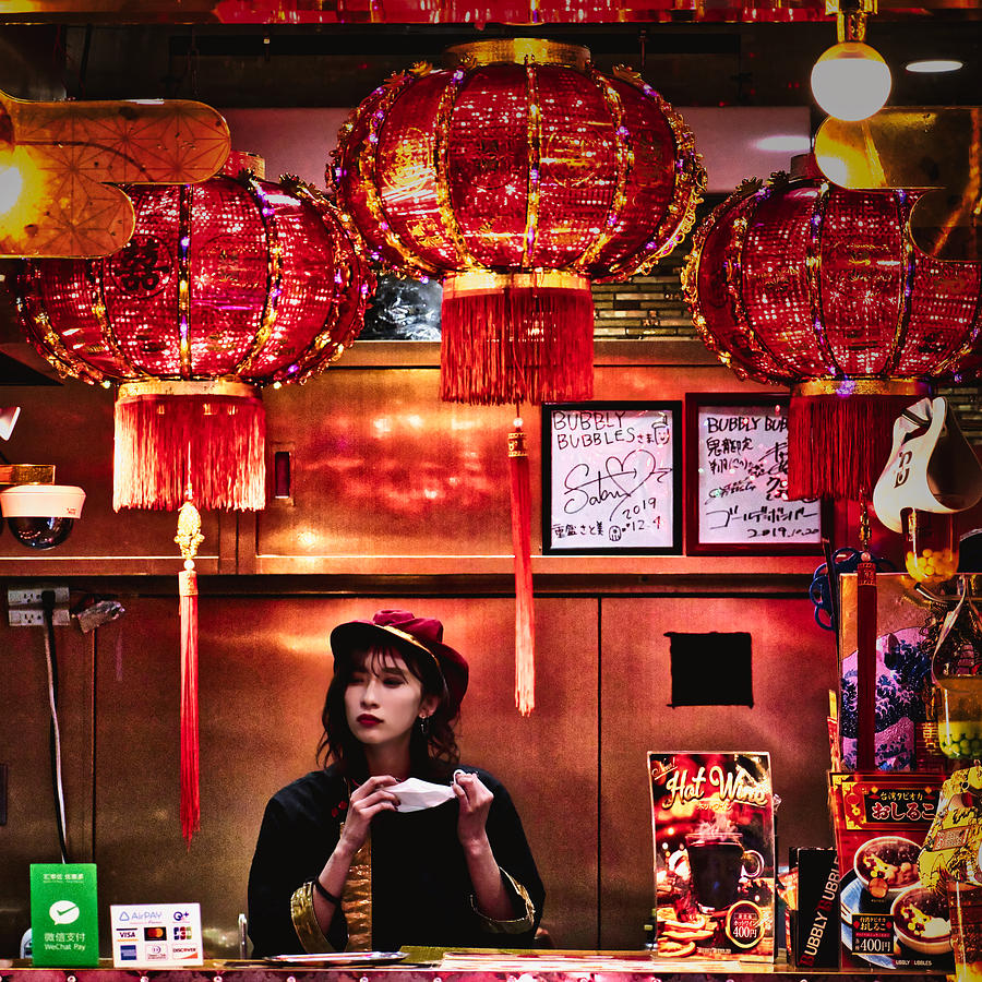 Kabukicho Food Stand Worker - Japan Photograph by Stuart Litoff