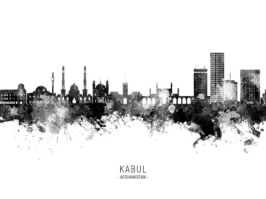 Kabul Afghanistan Skyline #36 Digital Art by Michael Tompsett
