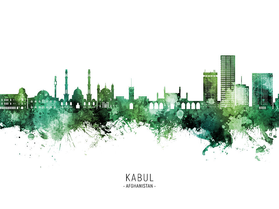 Kabul Afghanistan Skyline #42 Digital Art by Michael Tompsett