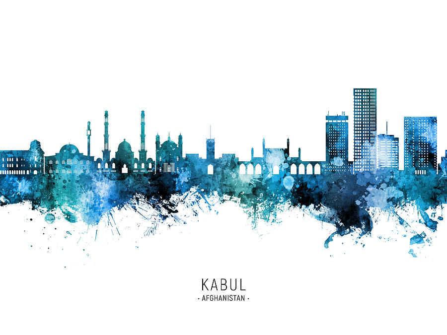Kabul Afghanistan Skyline #44 Digital Art by Michael Tompsett