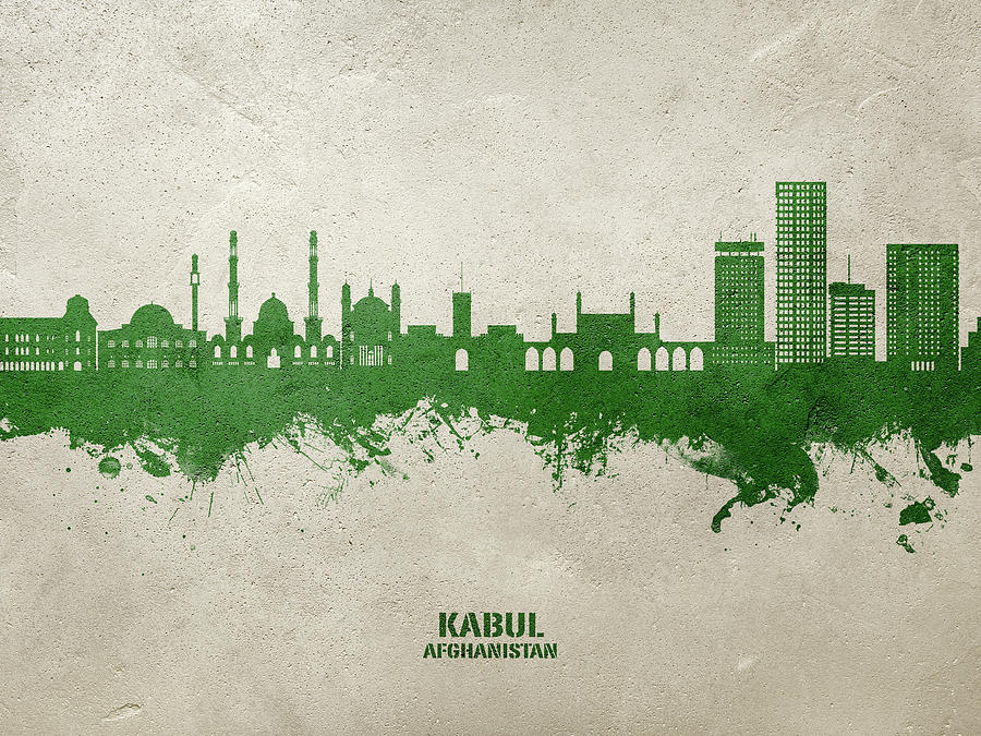 Kabul Afghanistan Skyline #47 Digital Art by Michael Tompsett