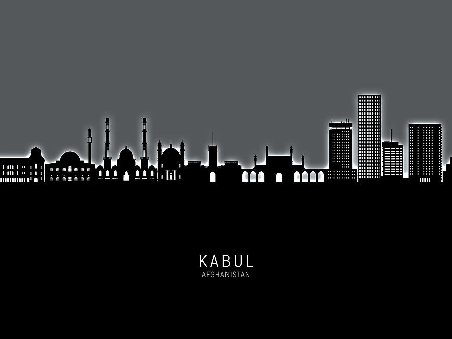 Kabul Afghanistan Skyline #49 Digital Art by Michael Tompsett