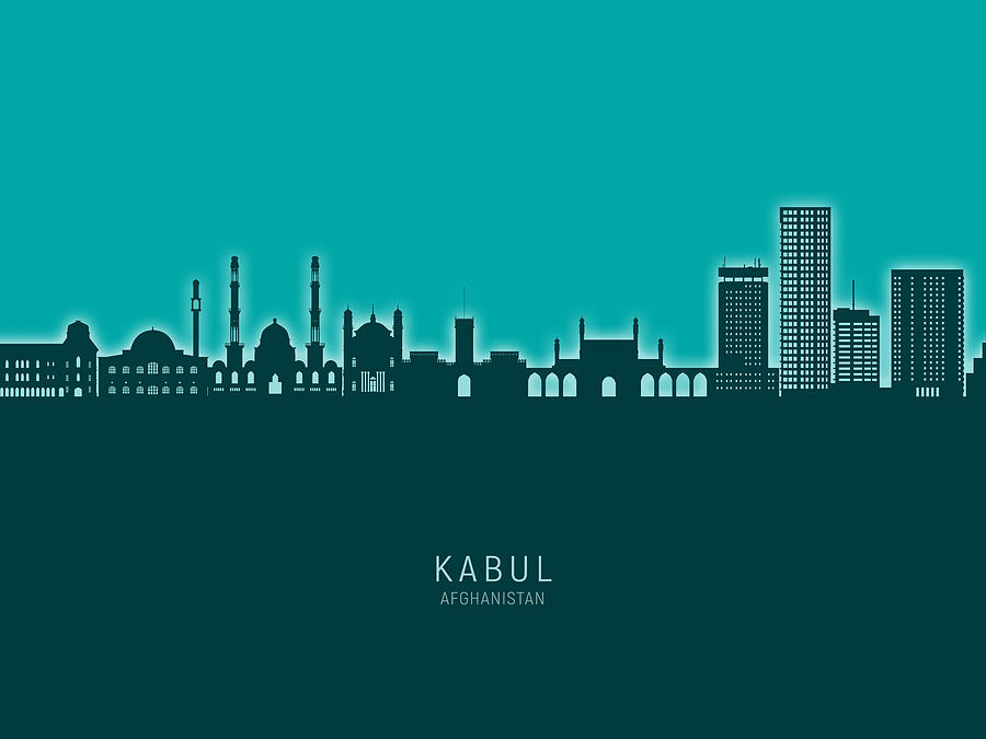 Kabul Afghanistan Skyline #50 Digital Art by Michael Tompsett