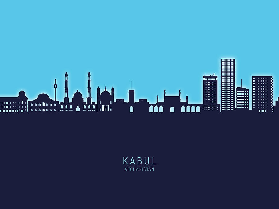 Kabul Afghanistan Skyline #51 Digital Art by Michael Tompsett