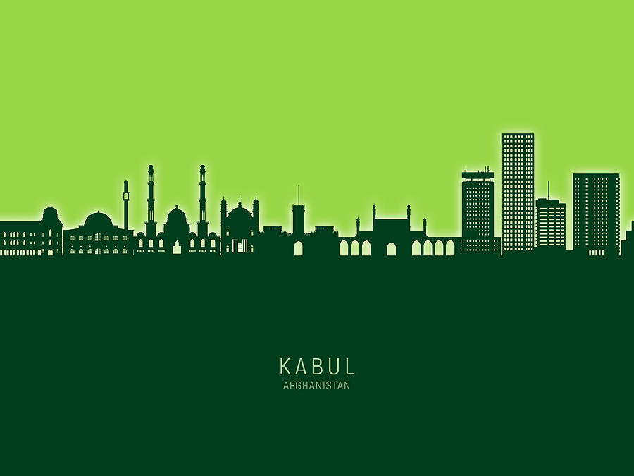 Kabul Afghanistan Skyline #52 Digital Art by Michael Tompsett