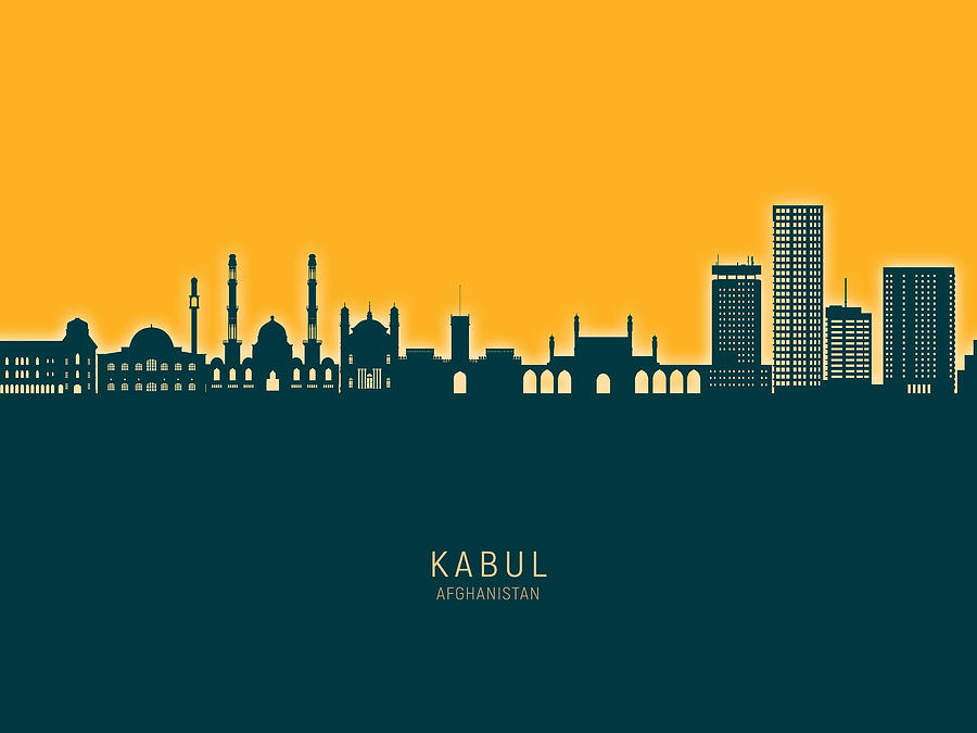 Kabul Afghanistan Skyline #55 Digital Art by Michael Tompsett