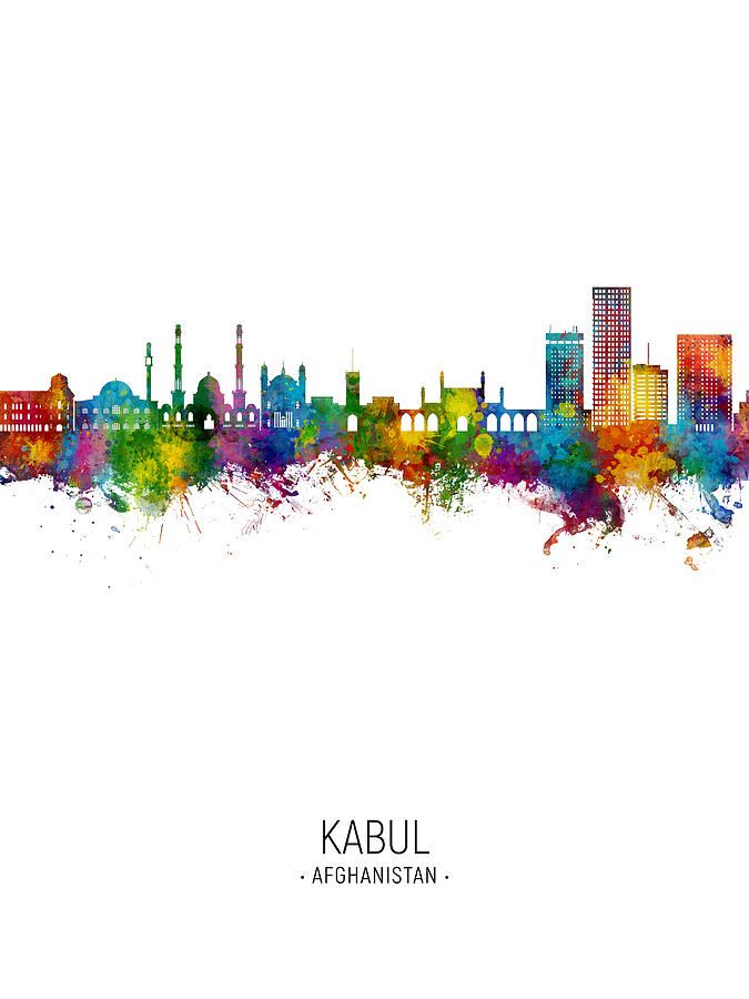 Kabul Afghanistan Skyline #57 Digital Art by Michael Tompsett