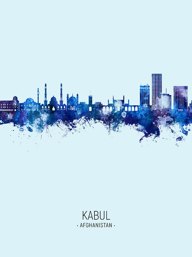 Kabul Afghanistan Skyline #59 Digital Art by Michael Tompsett