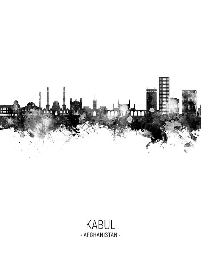 Kabul Afghanistan Skyline #61 Digital Art by Michael Tompsett