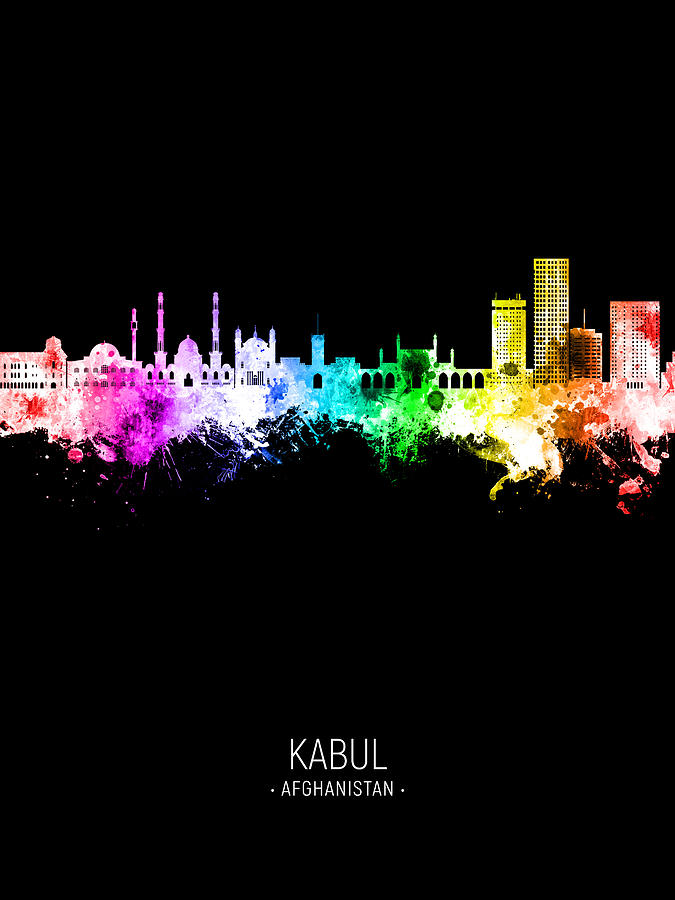 Kabul Afghanistan Skyline #63 Digital Art by Michael Tompsett