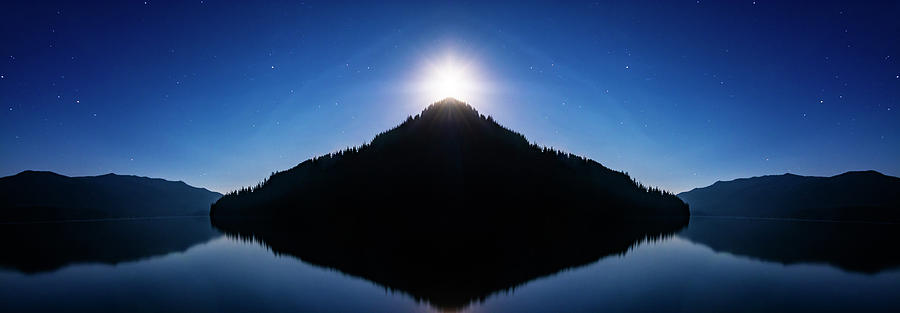 Mountain Digital Art - Kachess Lake Reflection by Pelo Blanco Photo