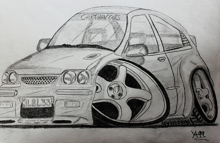Car Drawing - Kadett GSI by Yngve Alexandersson