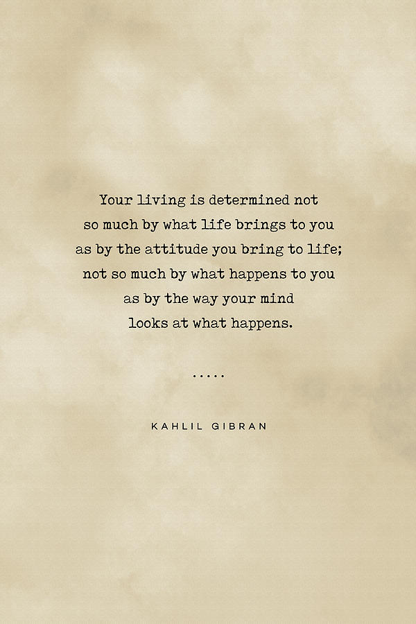 Kahlil Gibran Quote 04 - Typewriter quote on Old Paper - Literary ...