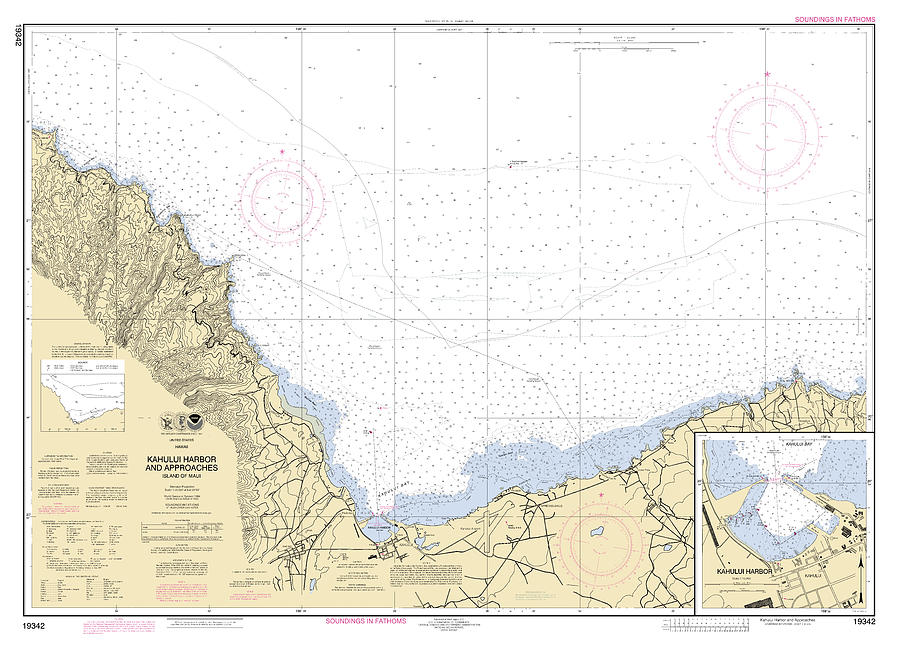 Kahului Harbor And Approaches Island Of Maui Hawaii, Noaa Chart 19342a