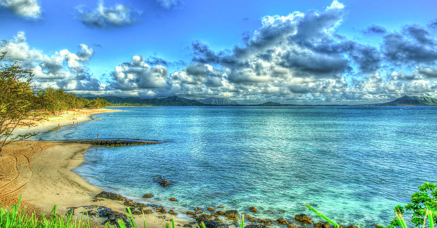 Kailua Beach Park 2 Paradise Found Oahu Hawaii Seascape Art Photograph by Reid Callaway