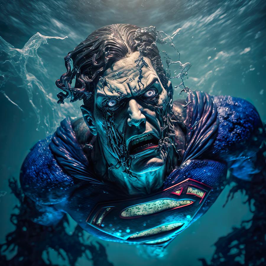 Superman Digital Art - Kal El the Creature by iTCHY