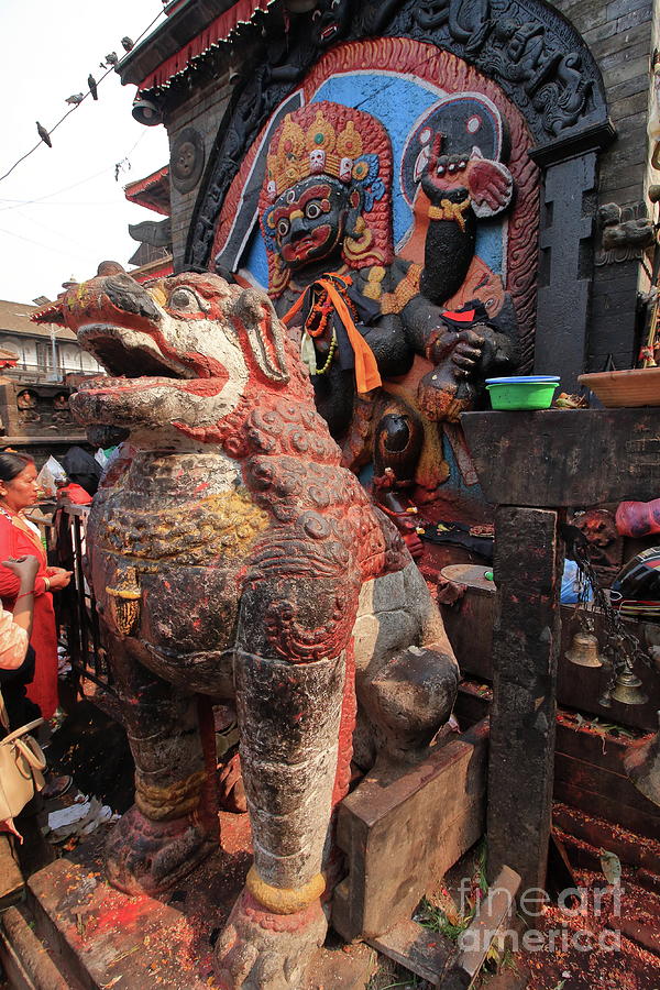 Kala Bhairava at Durbar Square - Kathmandu Photograph by Aidan Moran