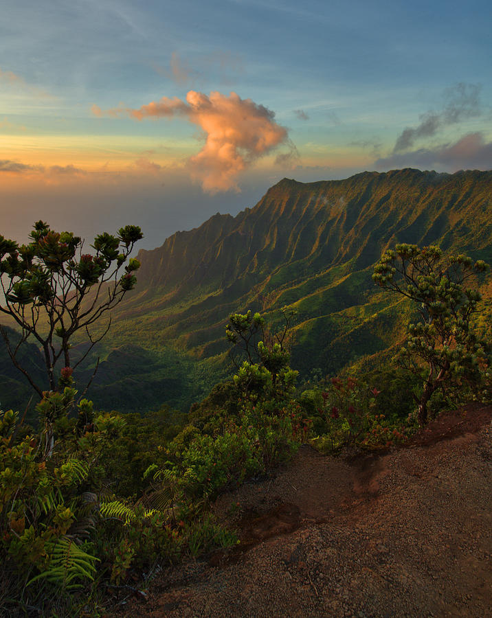 Kalalau Valley At Sunset Photograph by Stephen Vecchiotti