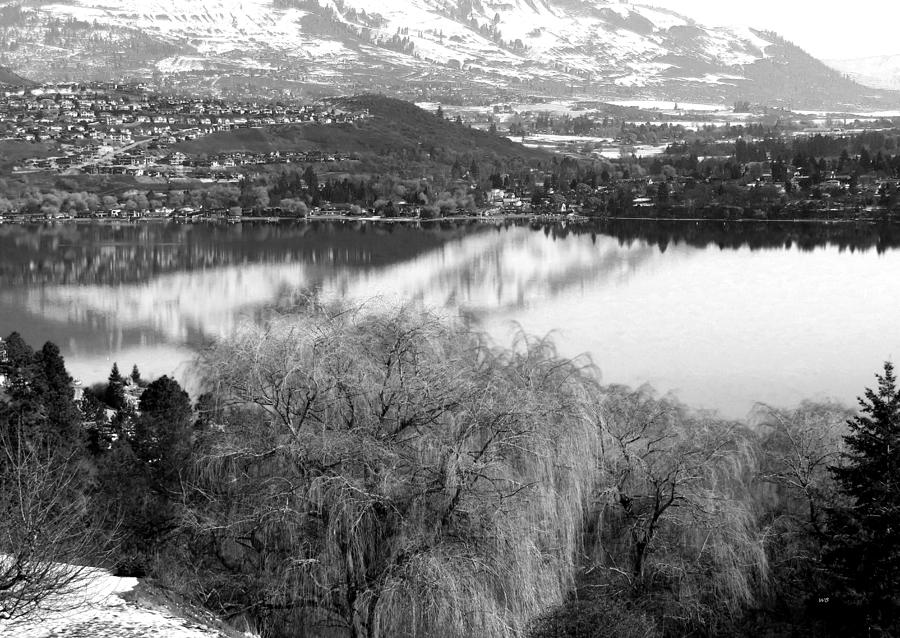 Kalamalka Lake View Monochrome Photograph by Will Borden